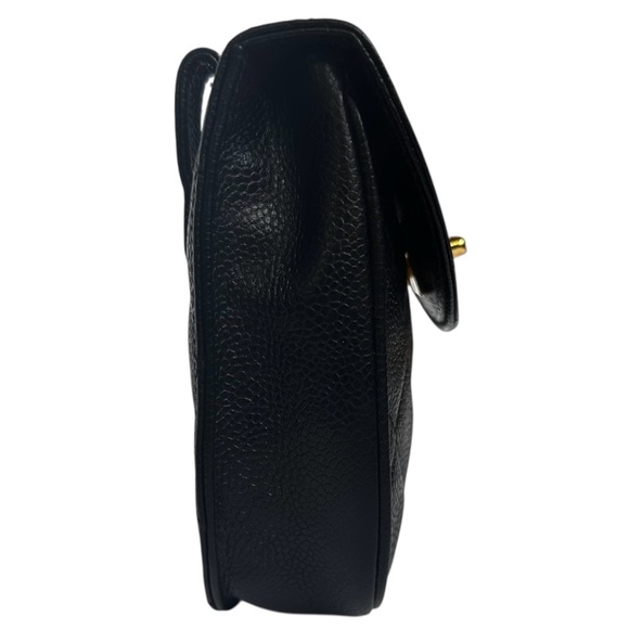 CHANEL Black Quilted Caviar Leather Mini Belt Crossbody Shoulder Bag Vintage 90s - Picture 4 of 16